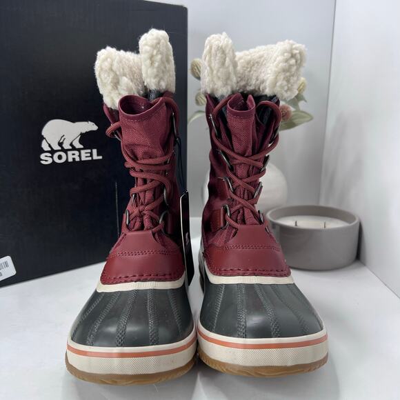 Sorel Winter Carnival Waterproof Boot Spice/Gum 10 Women 7.5 NWB Felt Liner - Picture 2 of 10